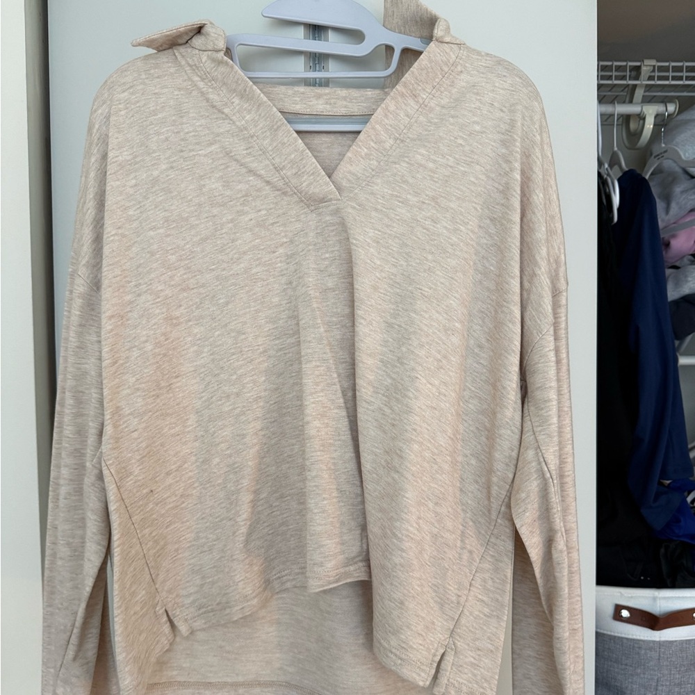 J. Crew Cream V-Neck Top